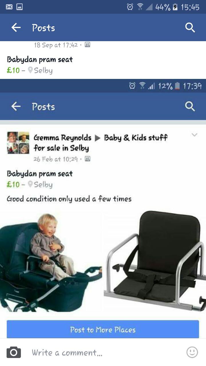 babydan pram seat