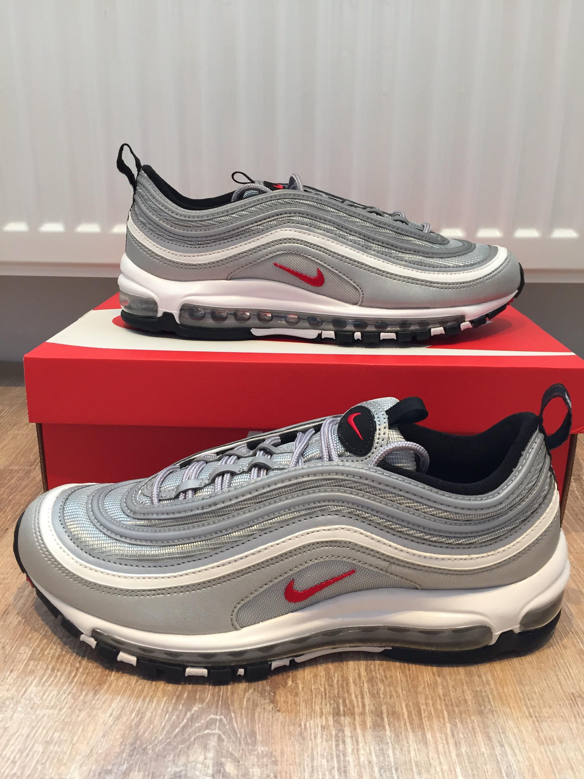 Nike Air Max 97 Trainers Reflective Silver Black Offspring