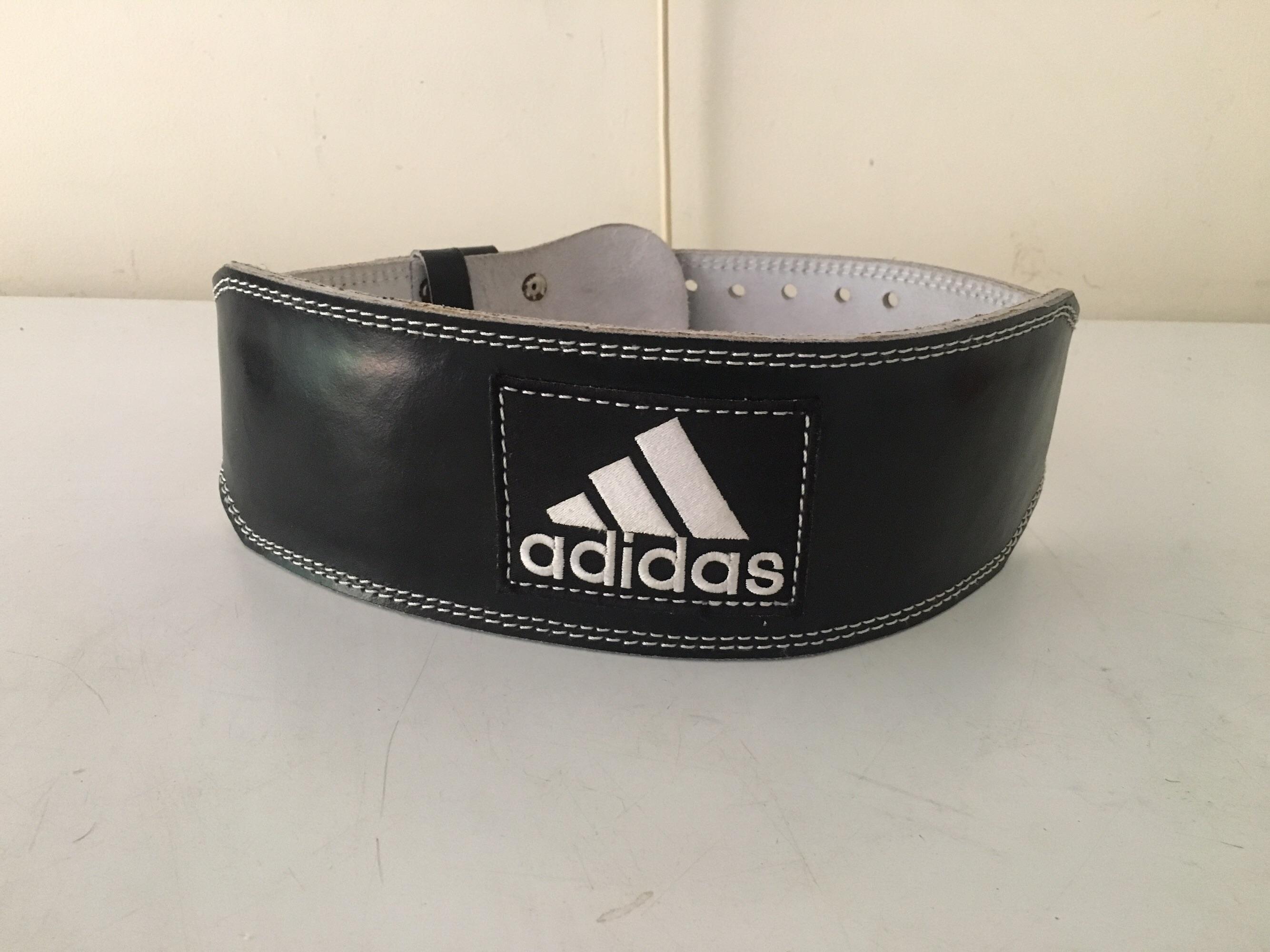 adidas weight lifting leather belt