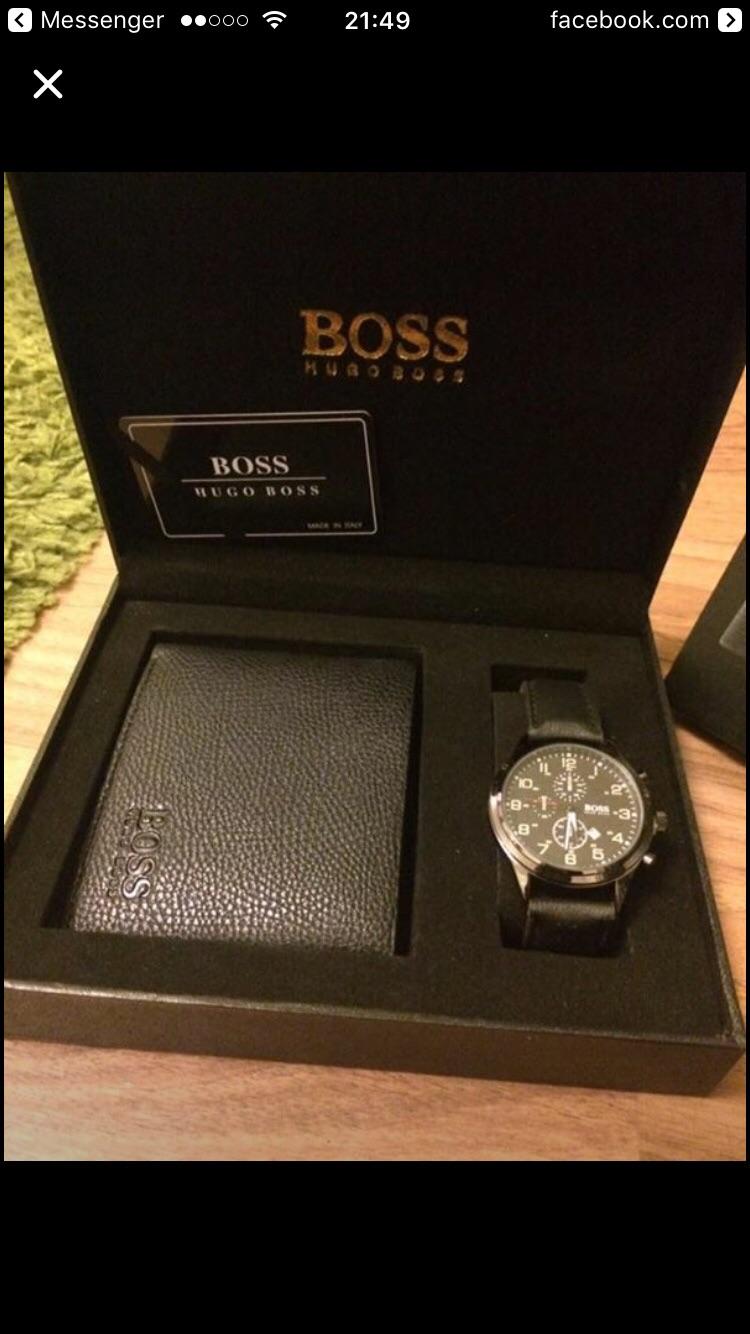 hugo boss watch wallet set
