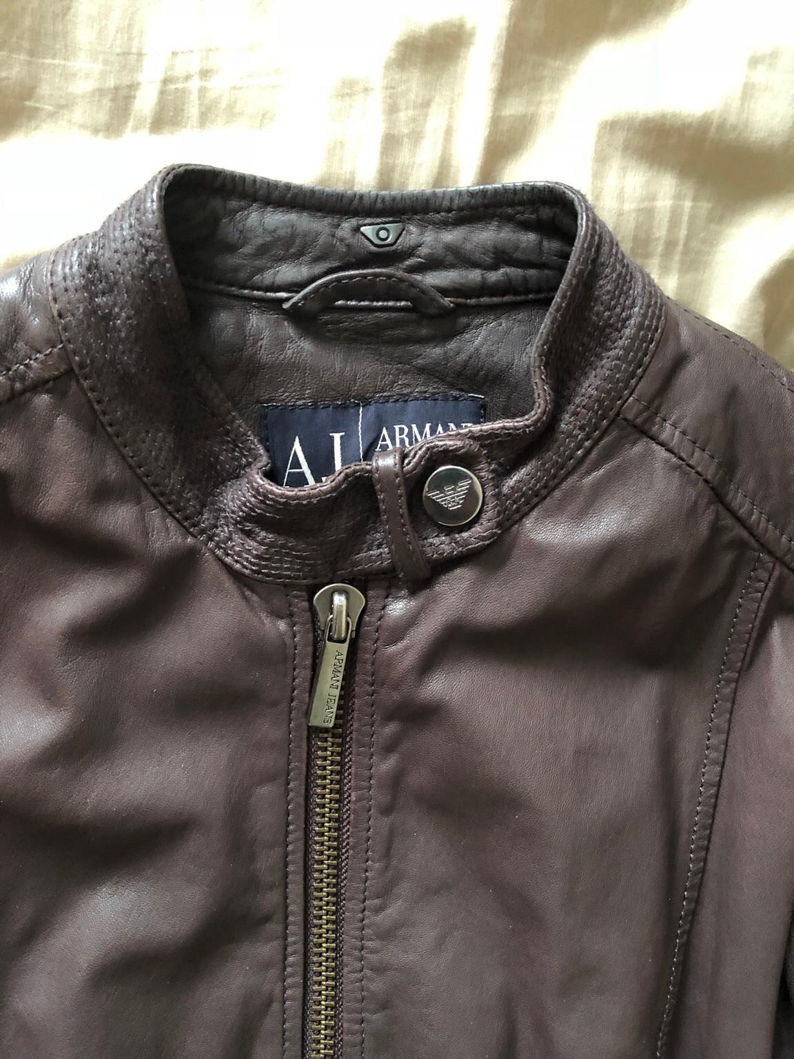 Armani Jeans Leather Jacket in London 