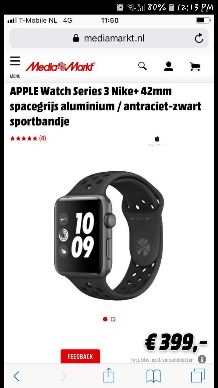 apple watch 3 nike media markt
