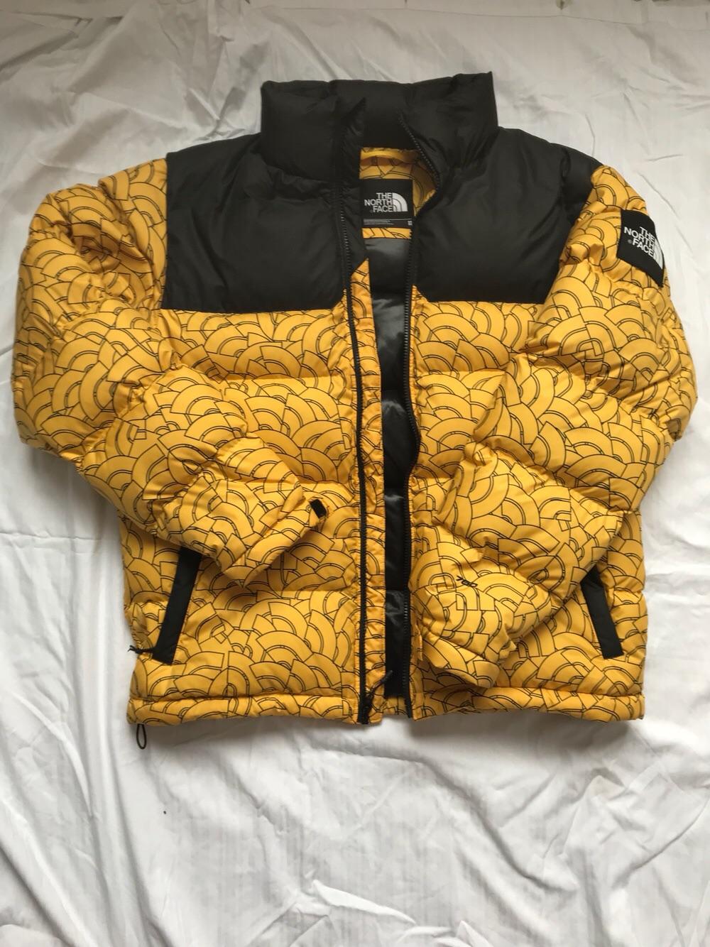1992 nuptse jacket yellow