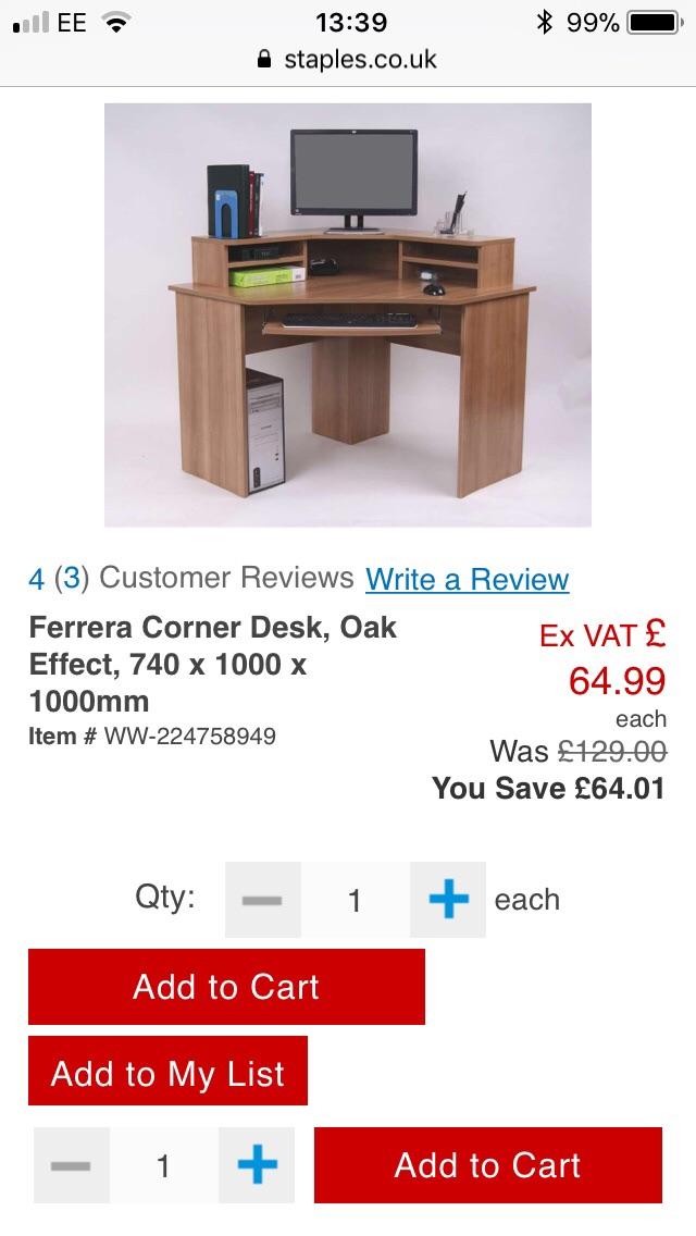 Corner Desk In M33 Trafford Fur 50 00 Zum Verkauf Shpock De
