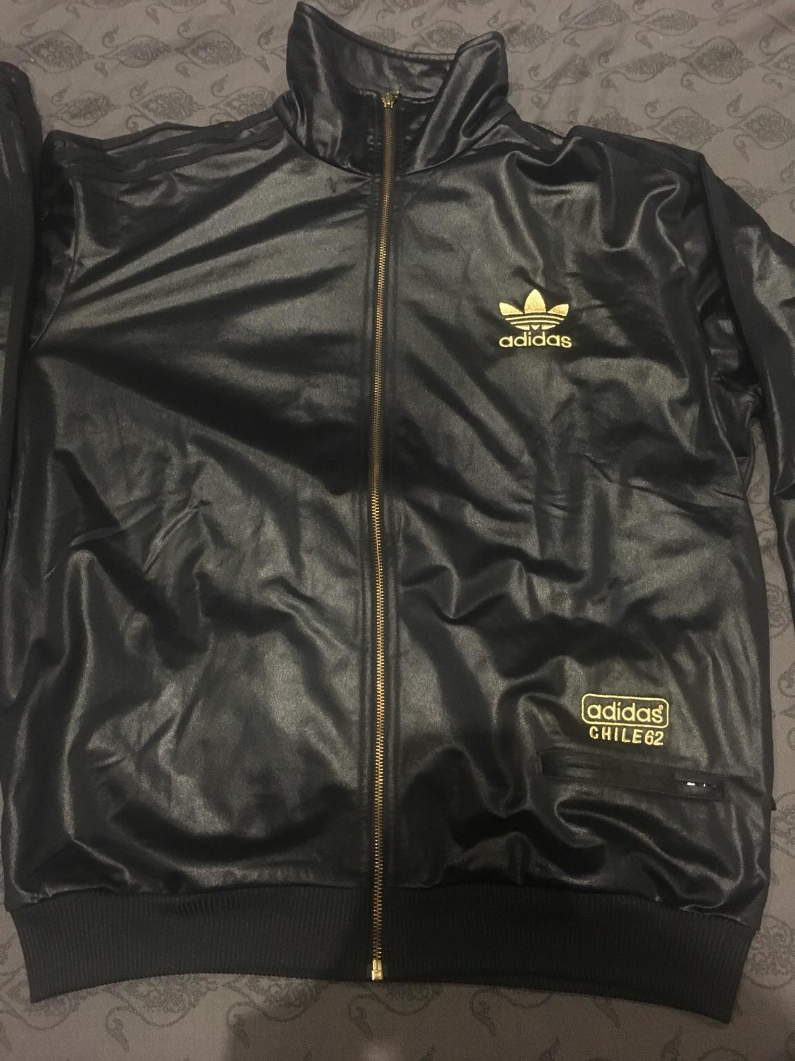 adidas chile 62 jacket black gold