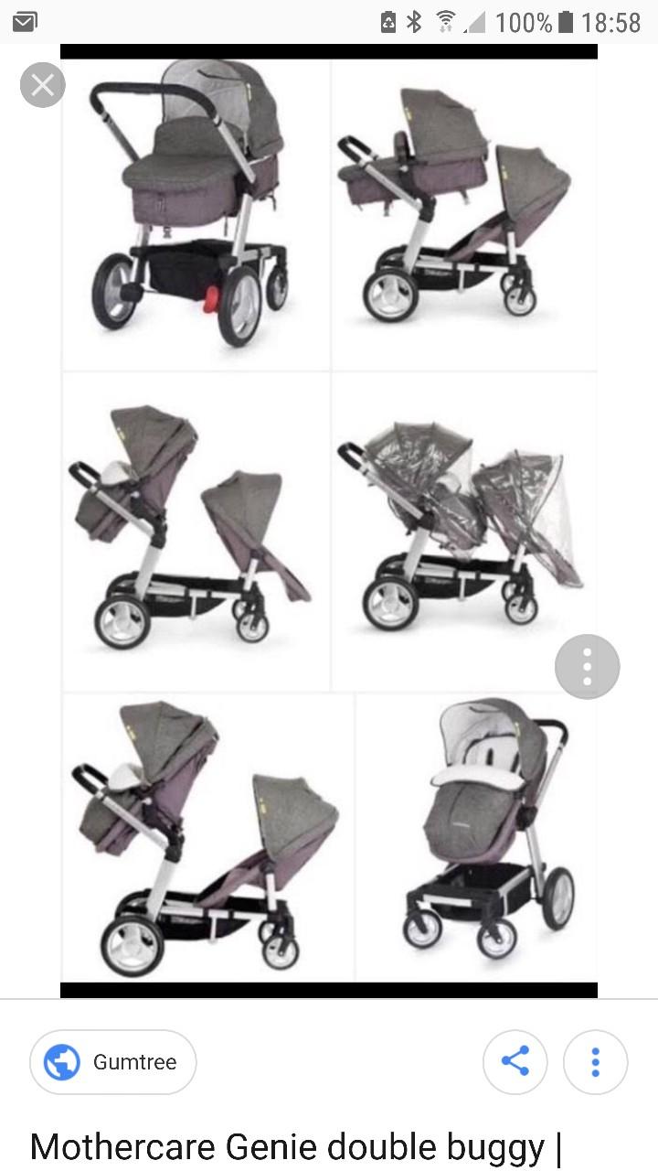 mothercare double buggy
