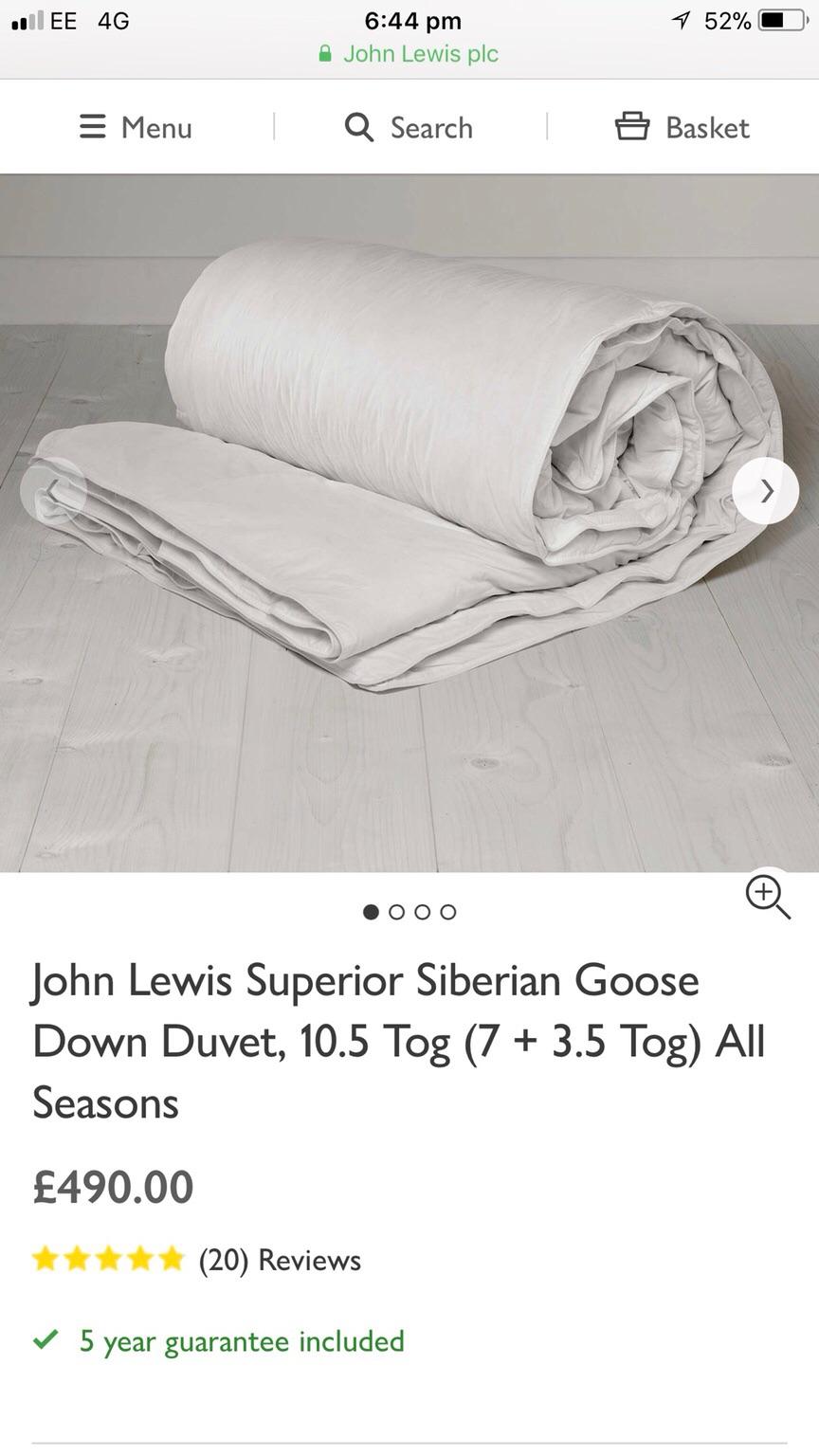 John Lewis Superior Siberian Goose Down In Se12 London Borough Of