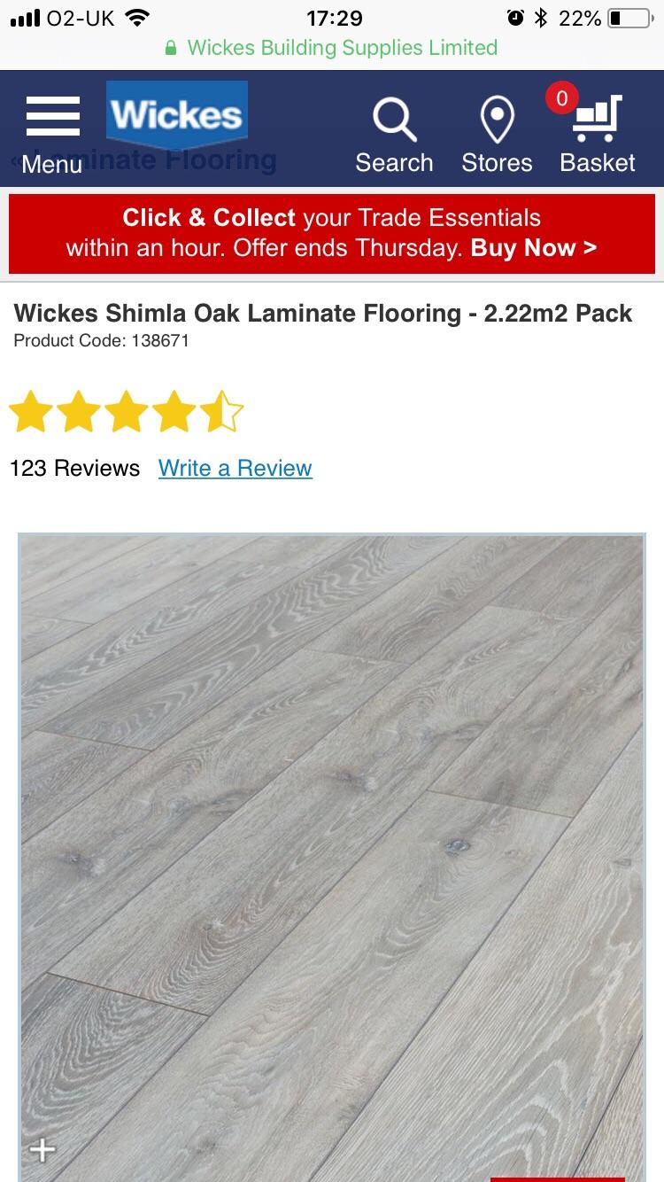 Wickes Shimla Grey Oak Laminate Flooring In St6 Tunstall Fur 40 00