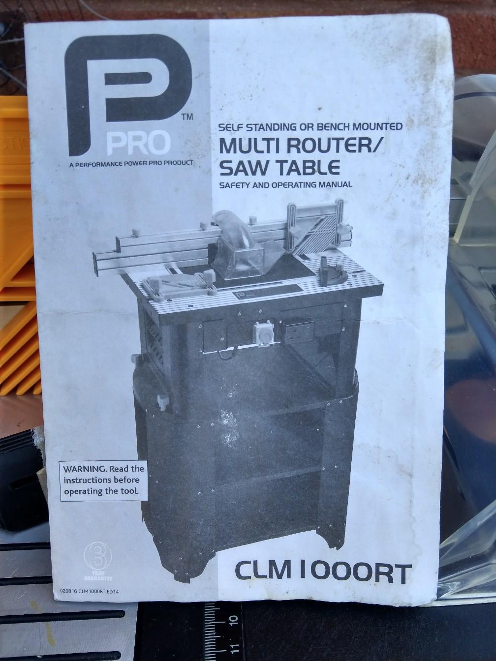PRO Router/Saw table and PRO CLM20 Router in MK18 Aylesbury Vale for £ ...