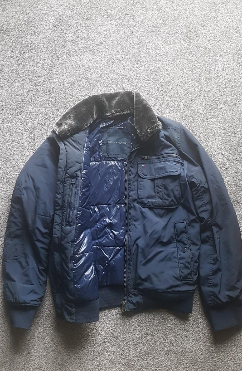 tommy hilfiger navy bomber jacket