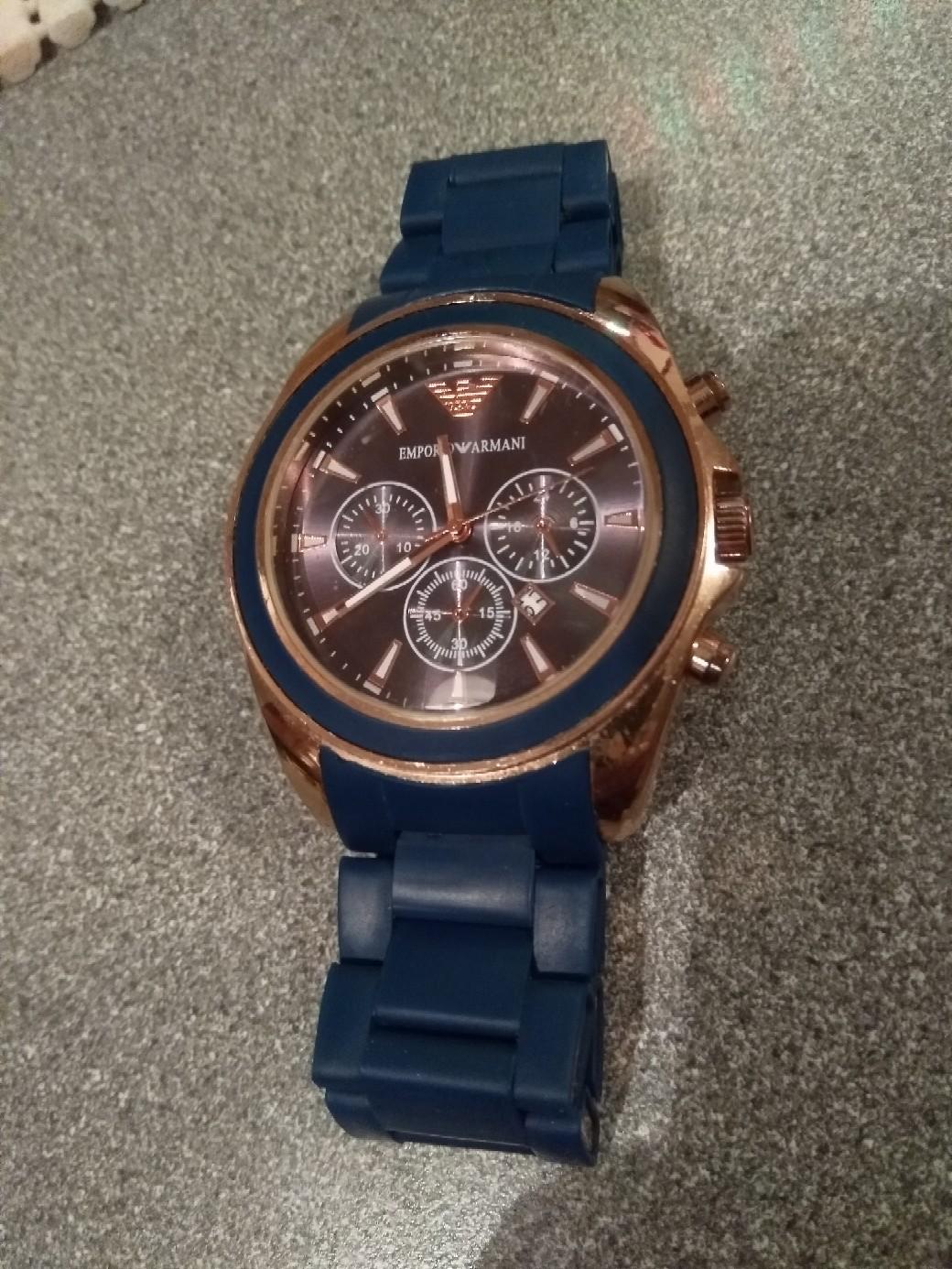 Armani watch fake - blue and gold in 