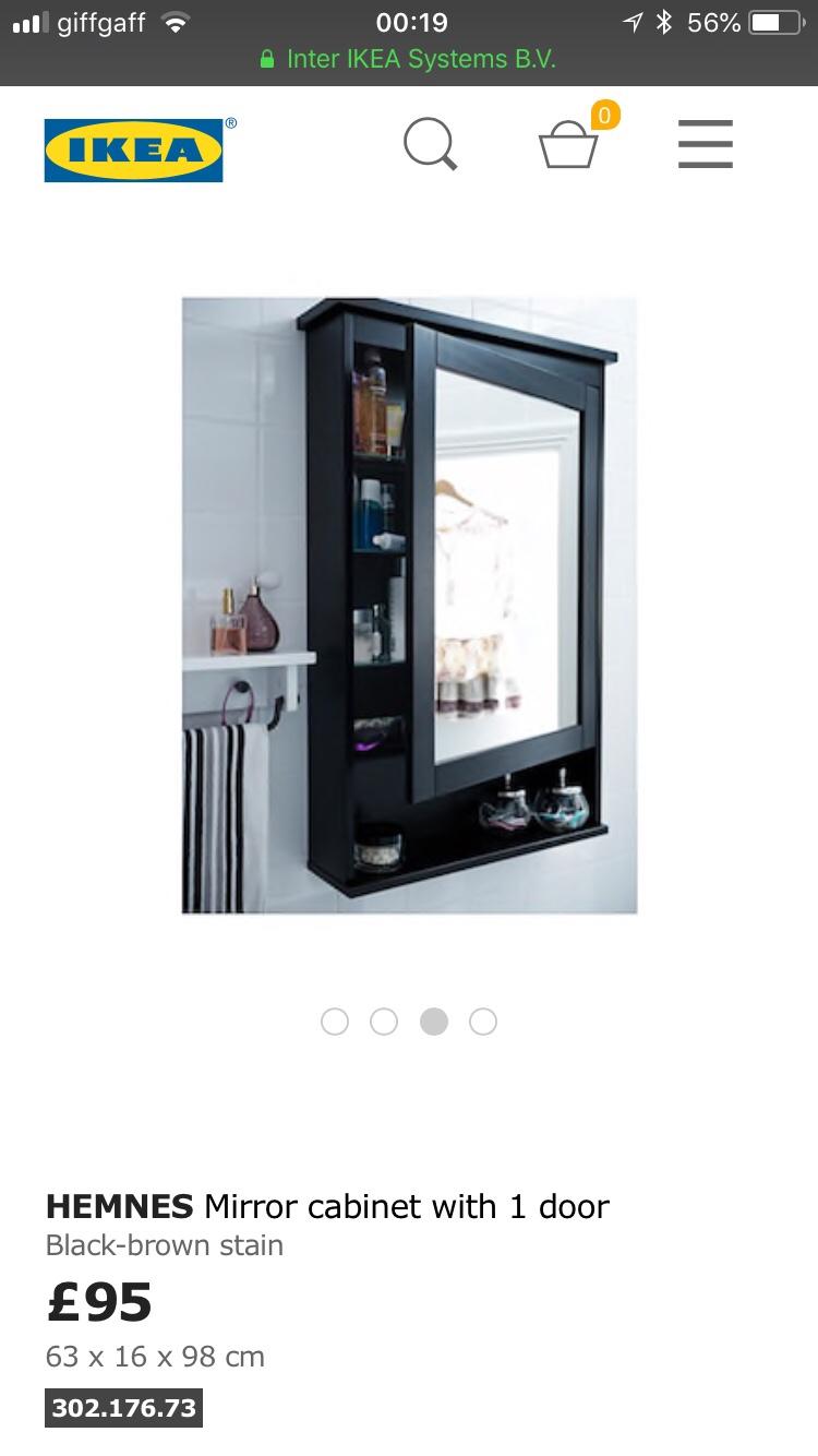 Ikea Hemnes Mirror 1 Door Cabinet In Gu22 Woking Fur 60 00 Zum