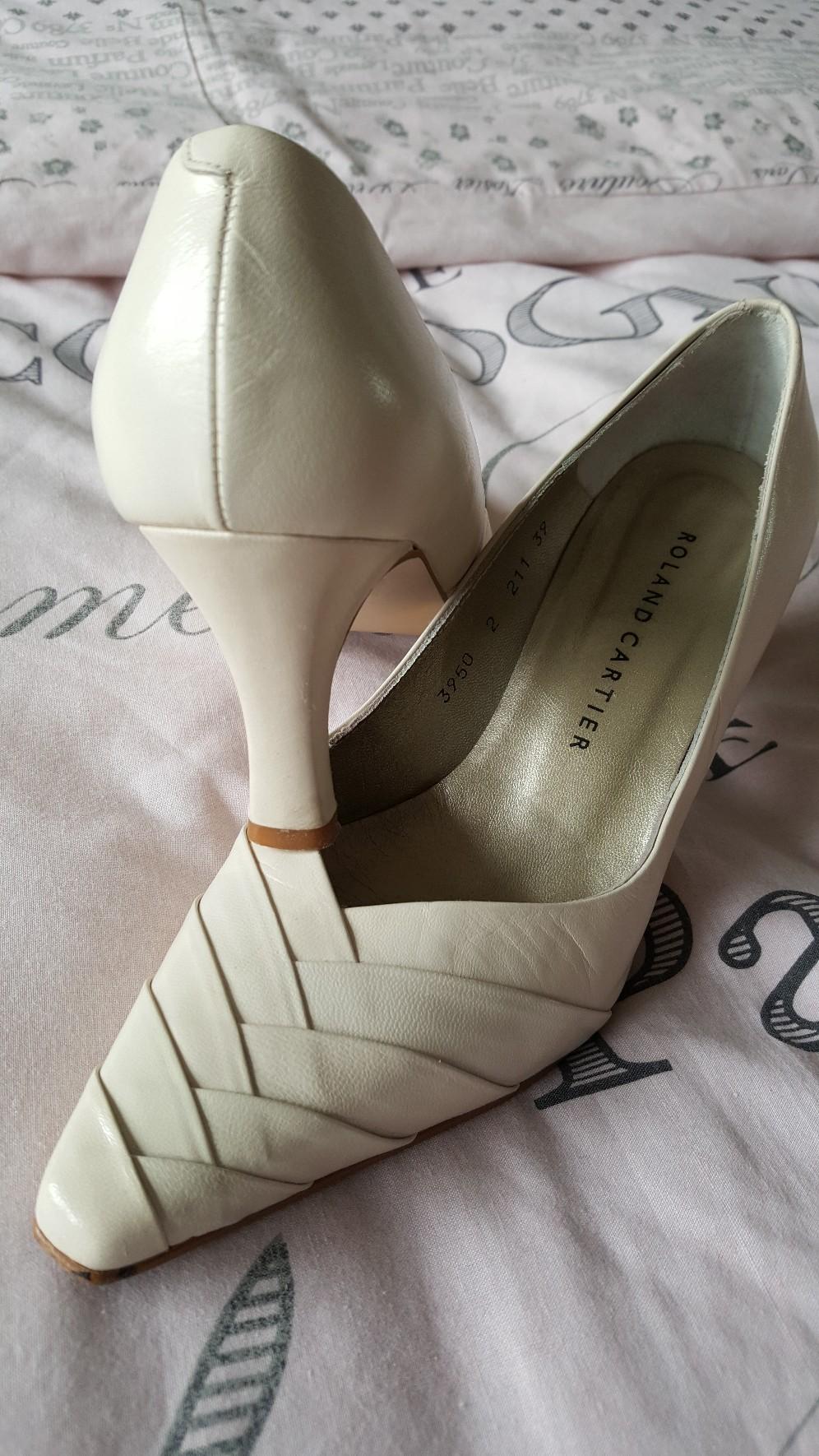 roland cartier silver heels