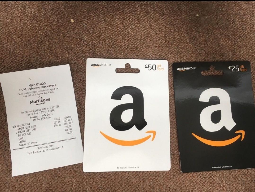 6 Amazon gift cards worth £85.02 each in SE9 London for £ ...
