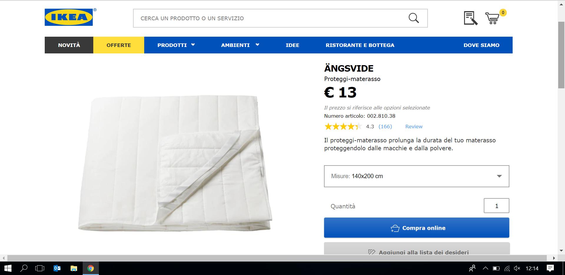 Proteggi Materasso Ikea Angsvide In 20144 Milano Fur 7 00 Zum