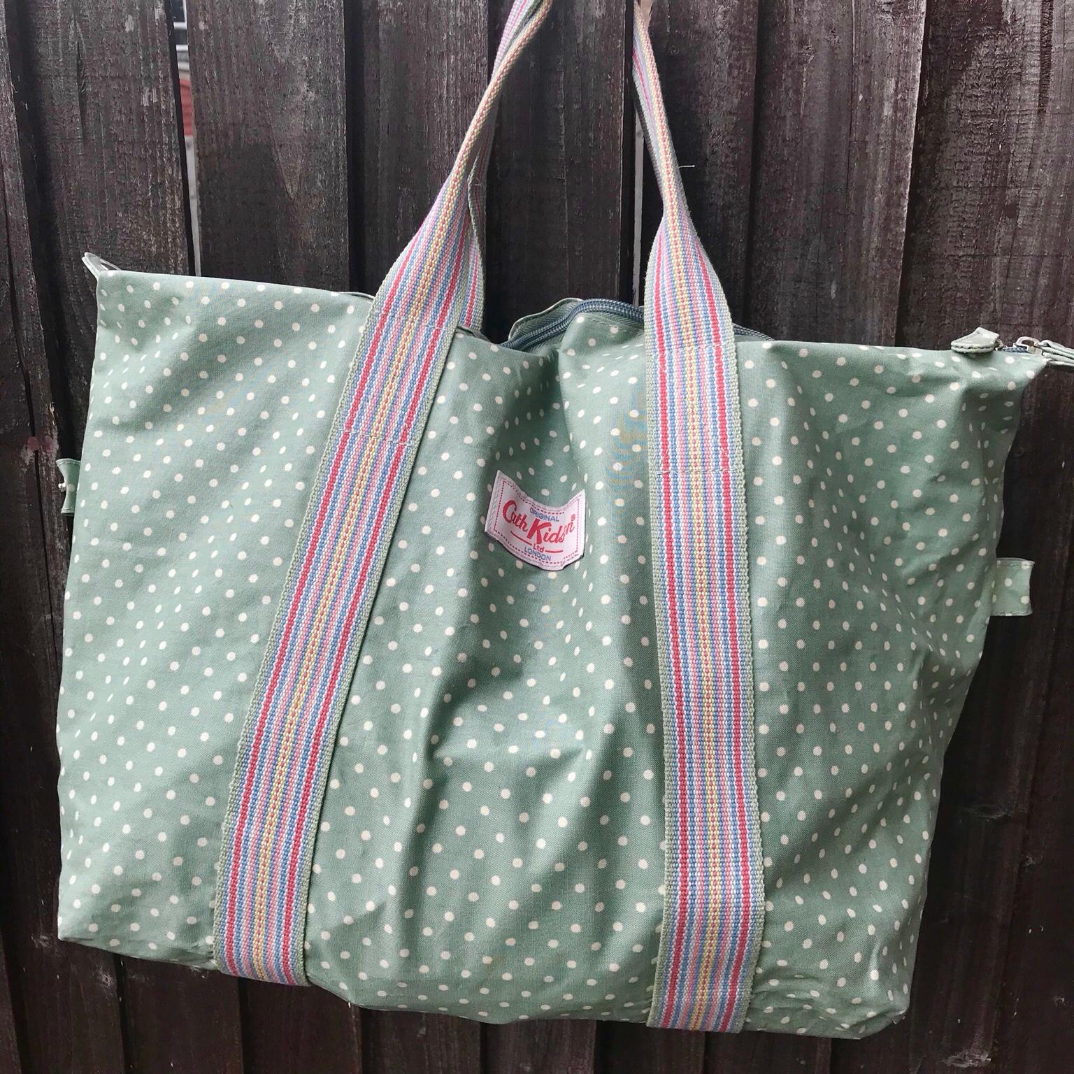 cath kidston green polka dot bag