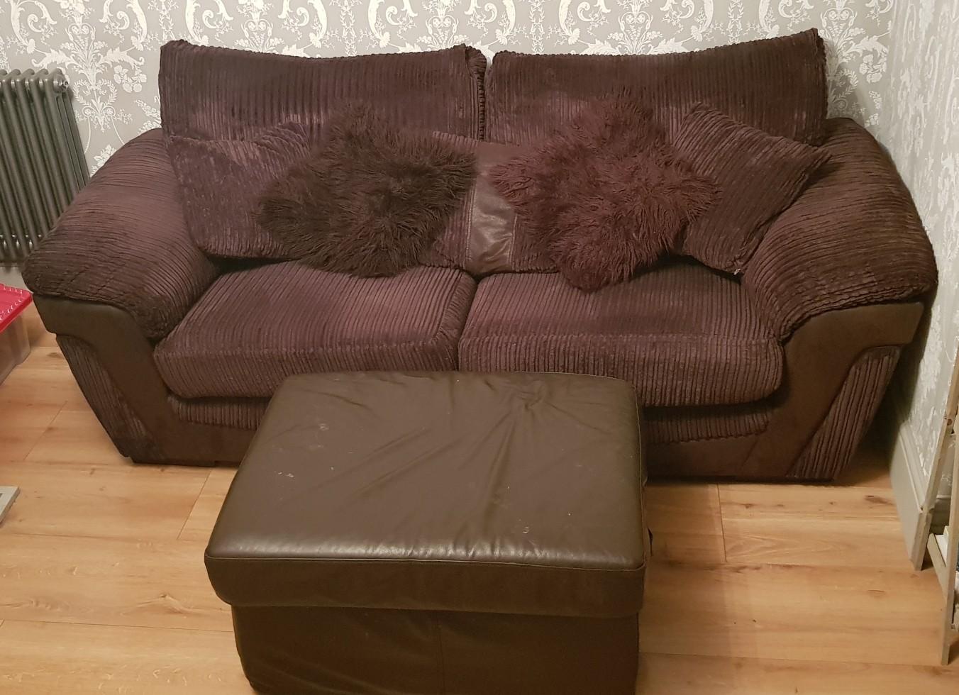 3 2 Seater Fabric Sofa Need Gone Asap In De56 Valley Fur 120