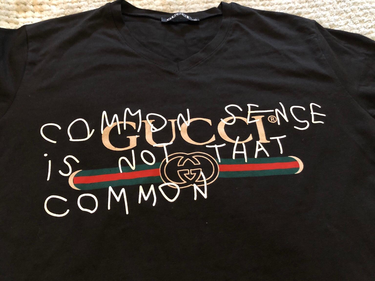 gucci common sense is not that common tee