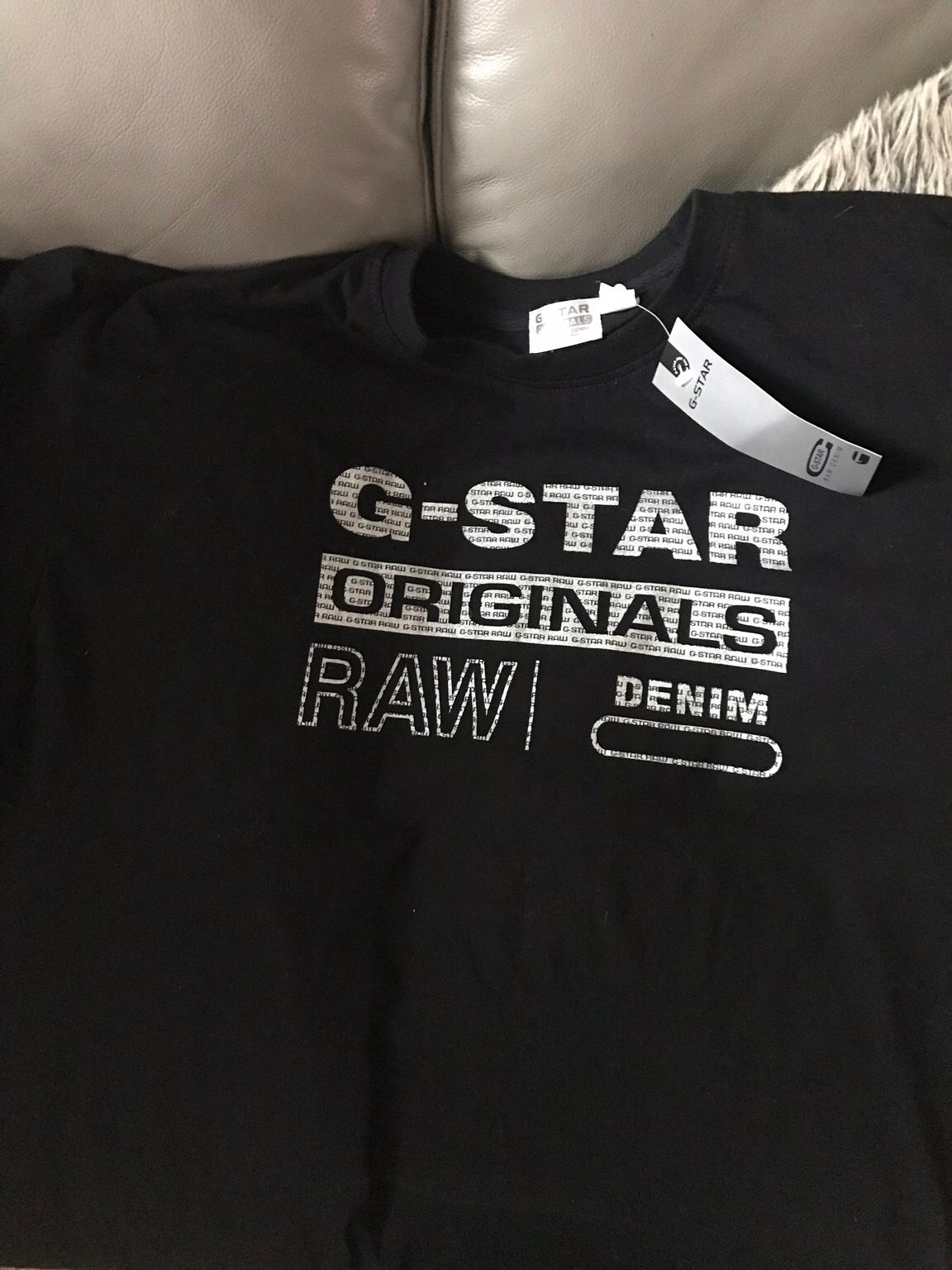 g star originals raw denim t shirt