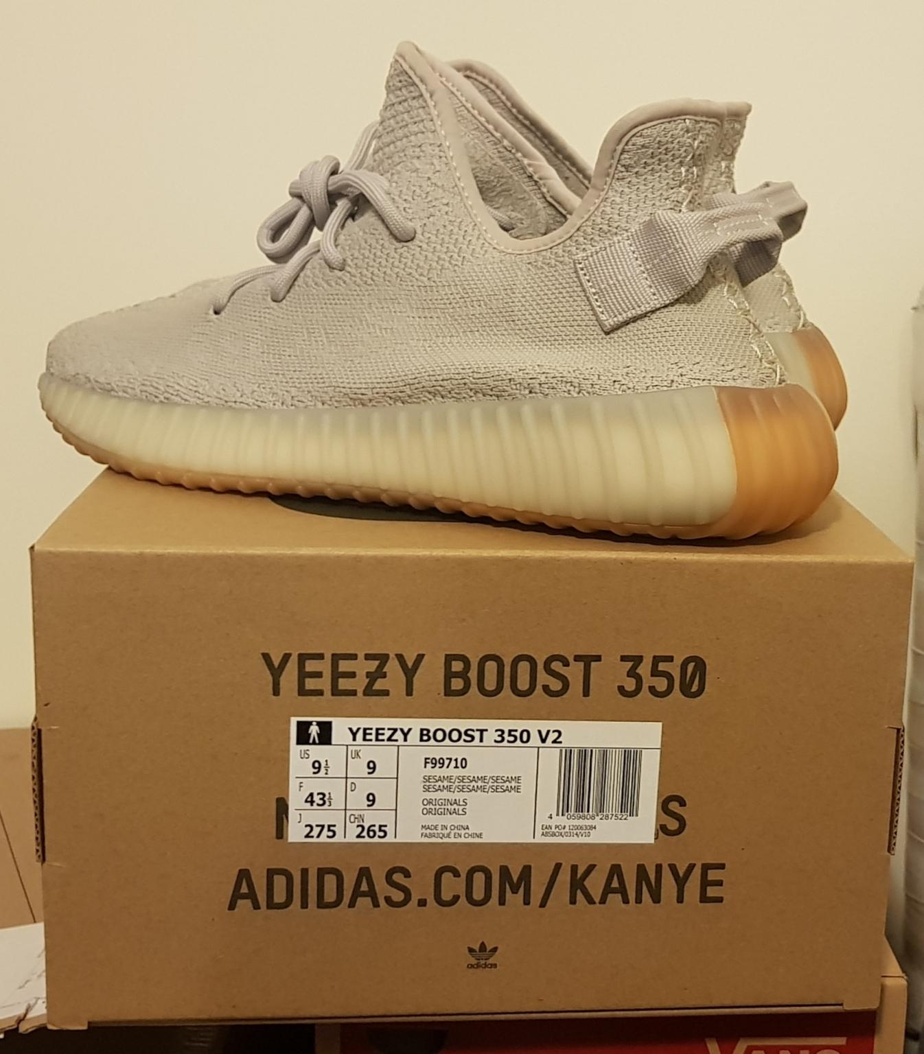 Yeezy sesame boost sneakers matches tees Official boost