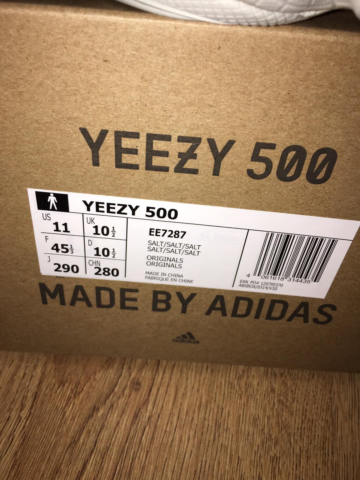 yeezy 500 box label