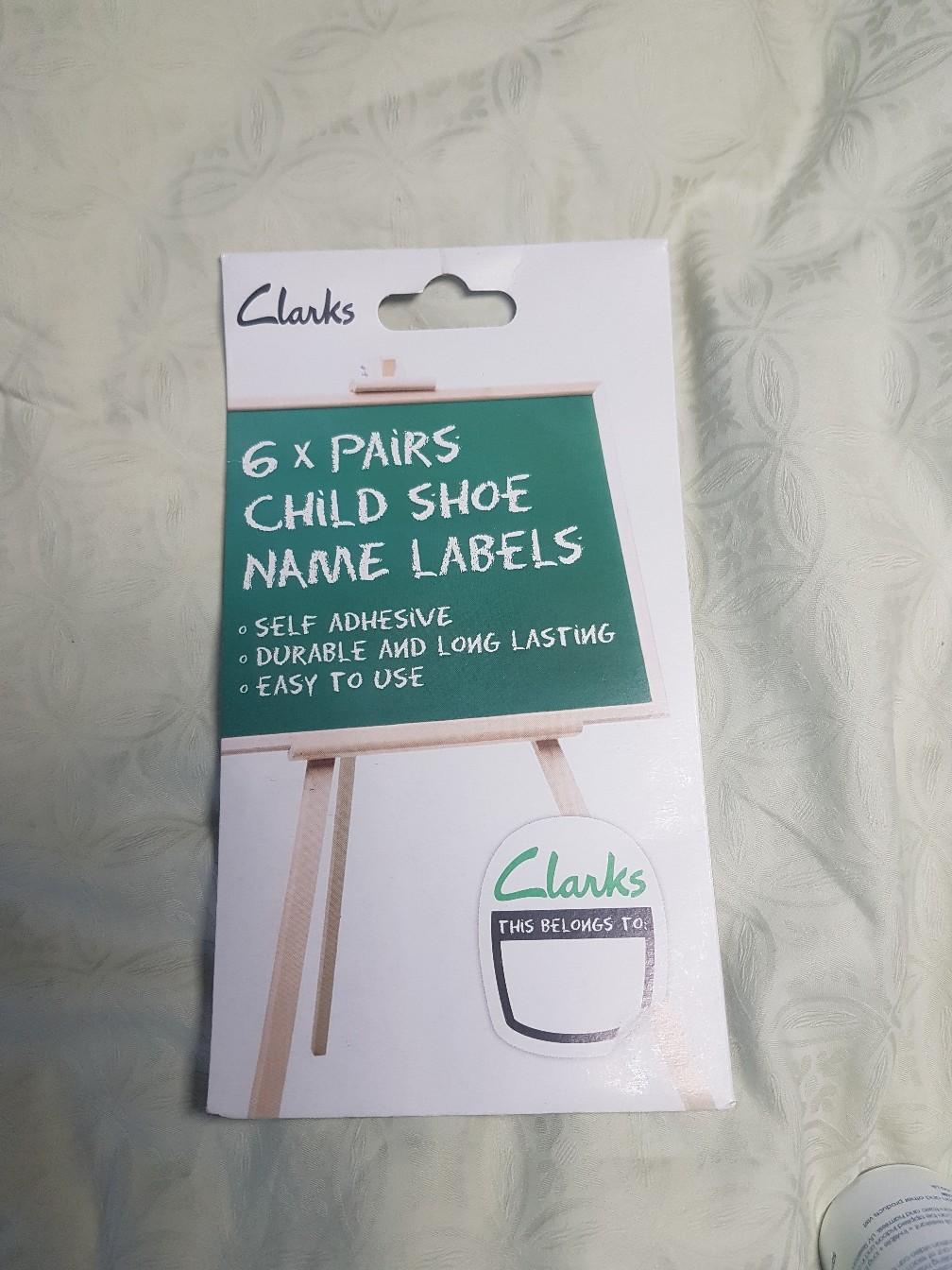 clarks shoe labels