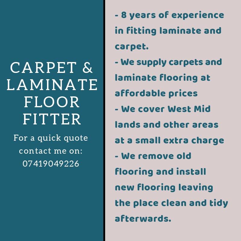 Carpet And Laminate Floor Fitter In B10 Birmingham Fur Gratis Zum