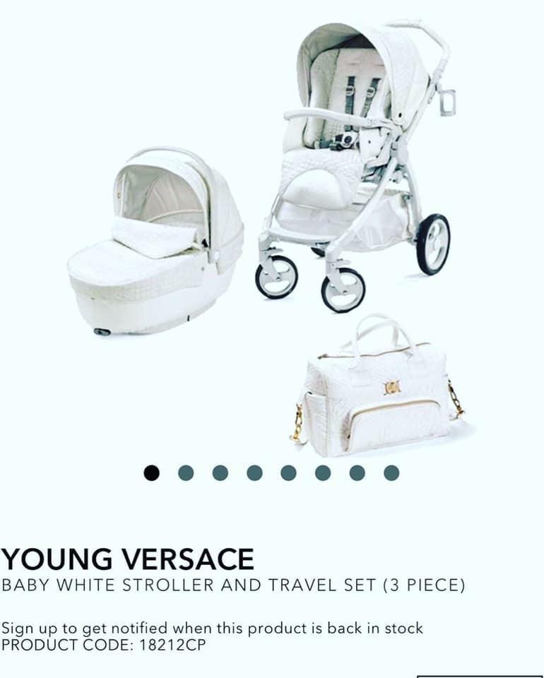 young versace stroller white
