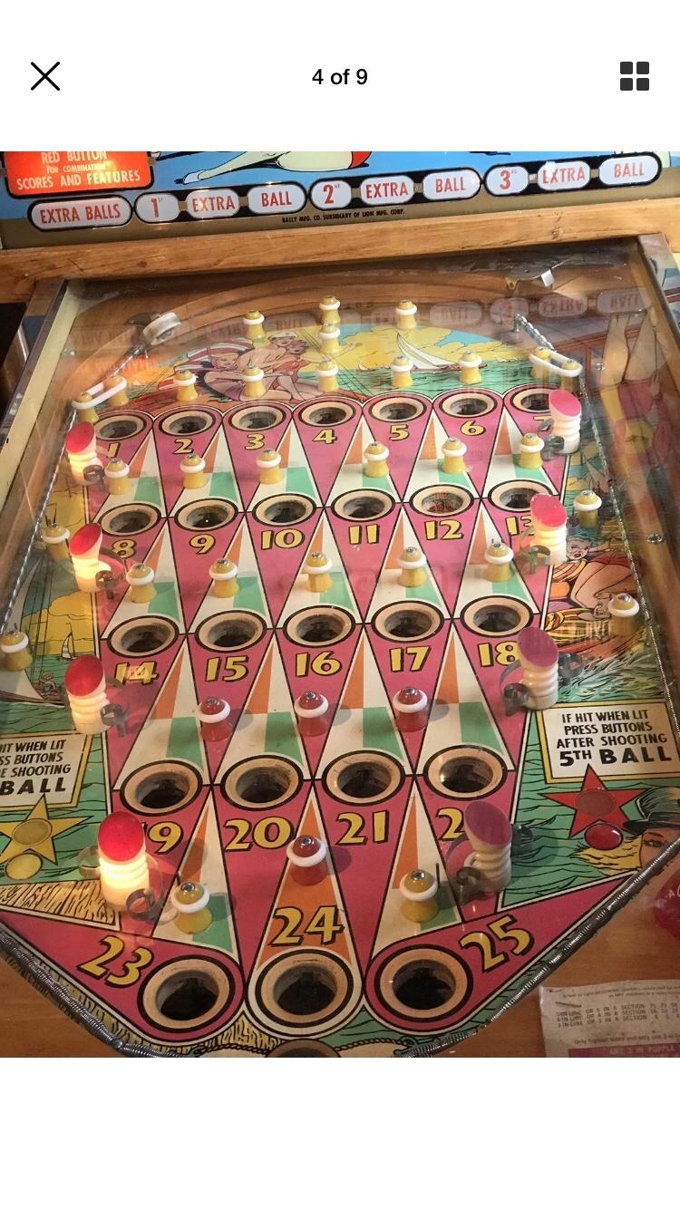 vintage bally pinball machines for sale