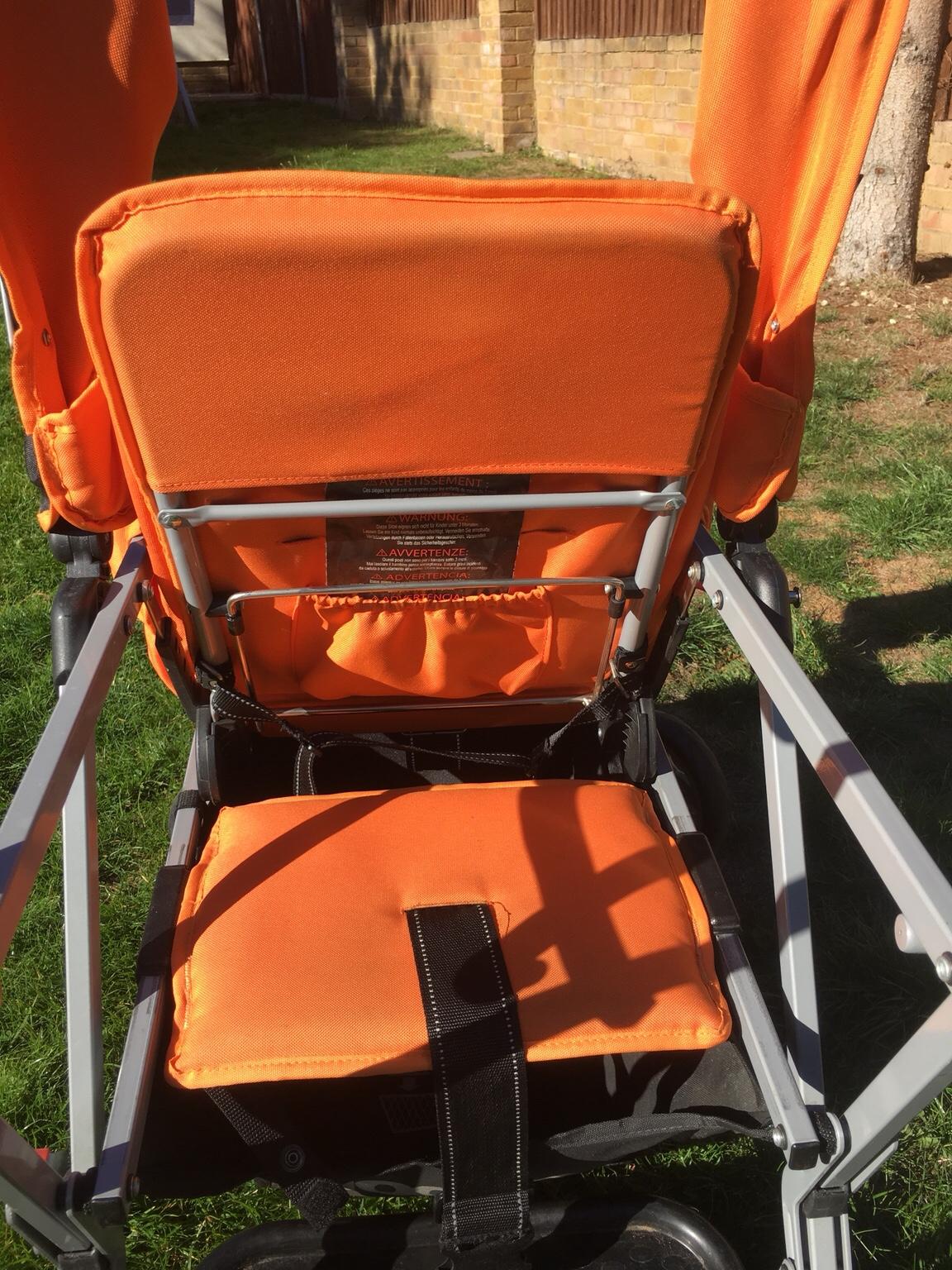 joovy double stroller orange