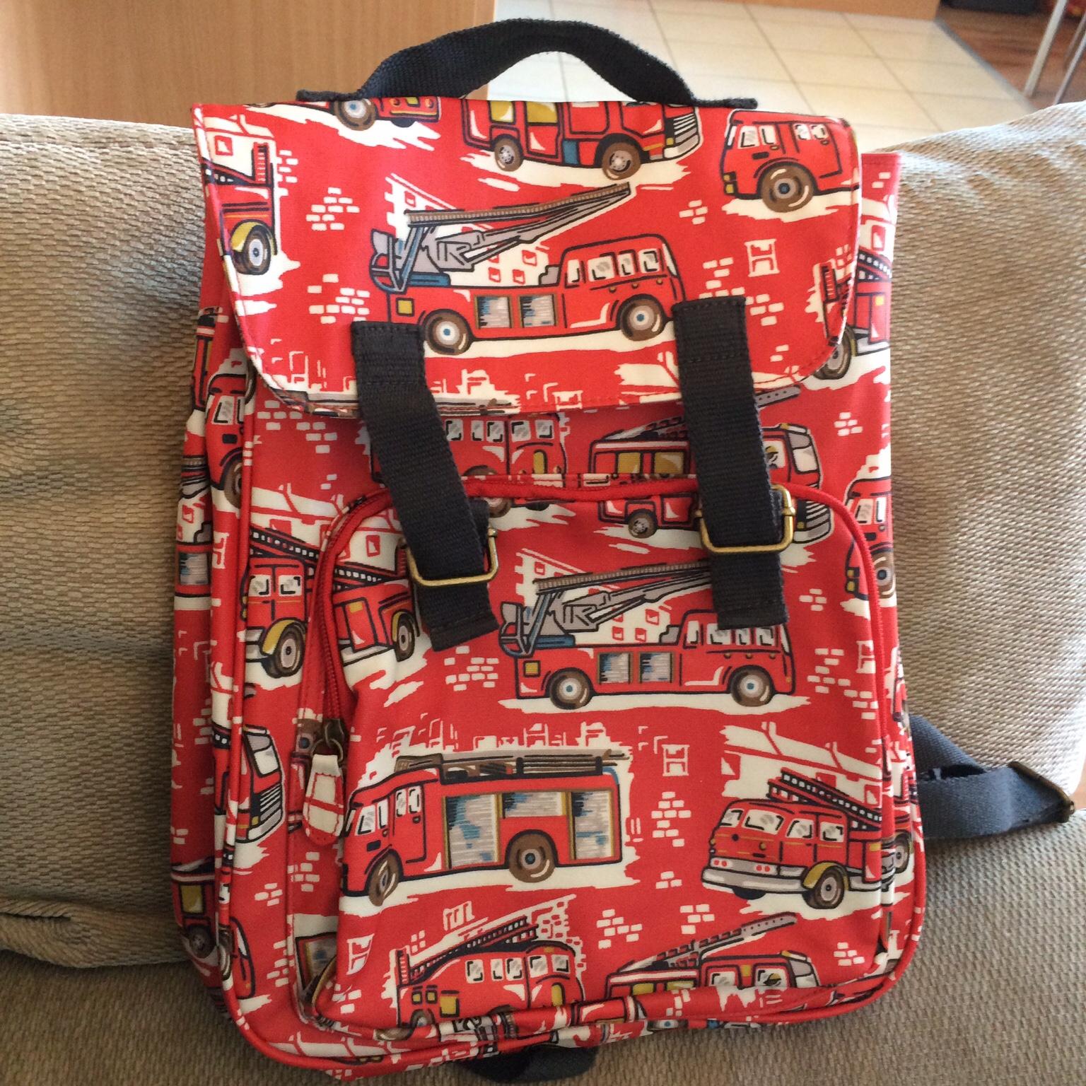Cath Kidston fire engine backpack bag 