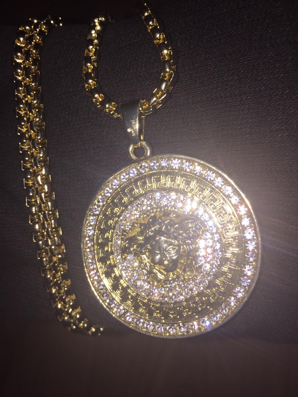 iced out versace chain