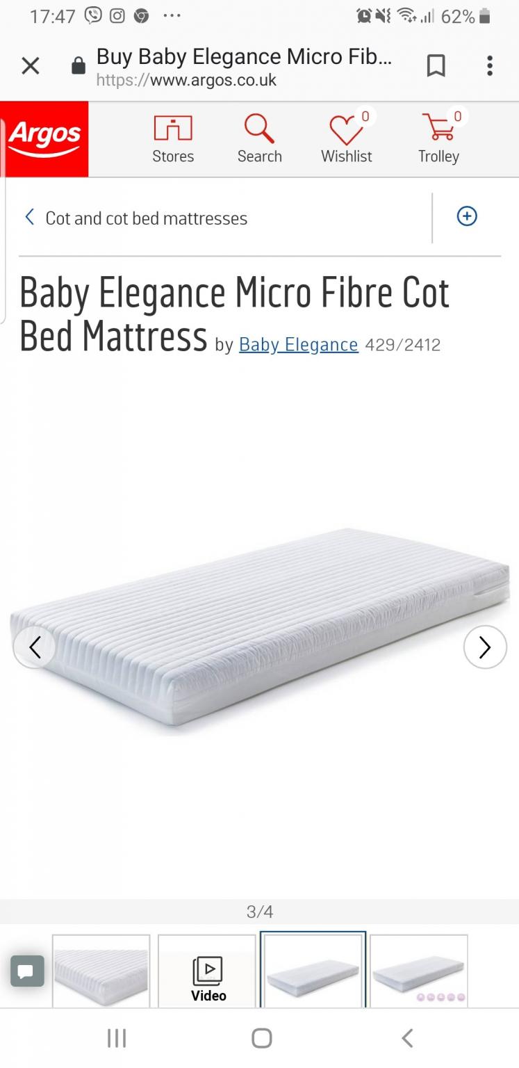 cot mattress 120 x 60 argos