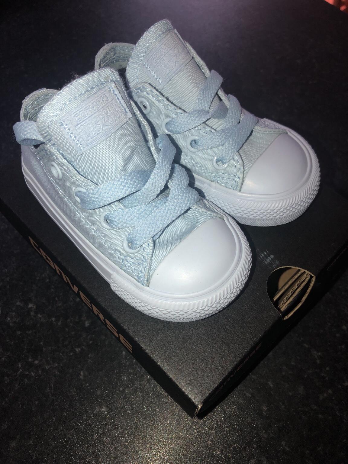 baby blue infant converse