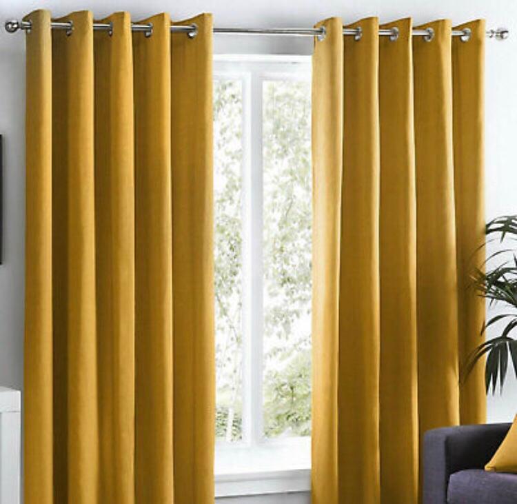 Yellow or mustard curtains 66x90 in Salford for £30.00 for sale | Shpock