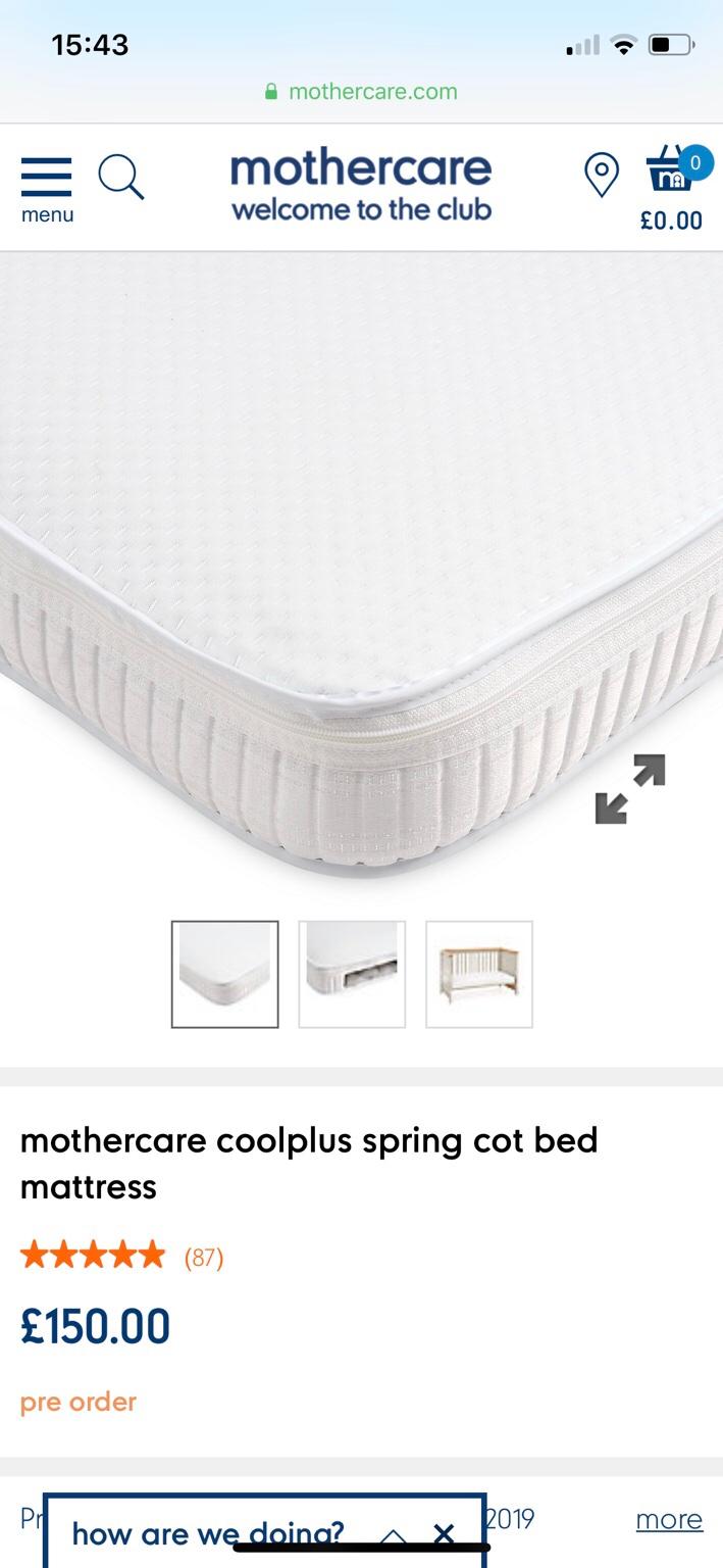 mothercare cot bed mattress