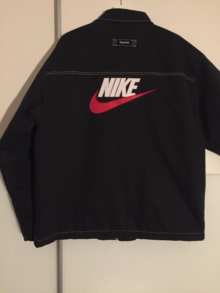 supreme x nike double zip quilted work jacket