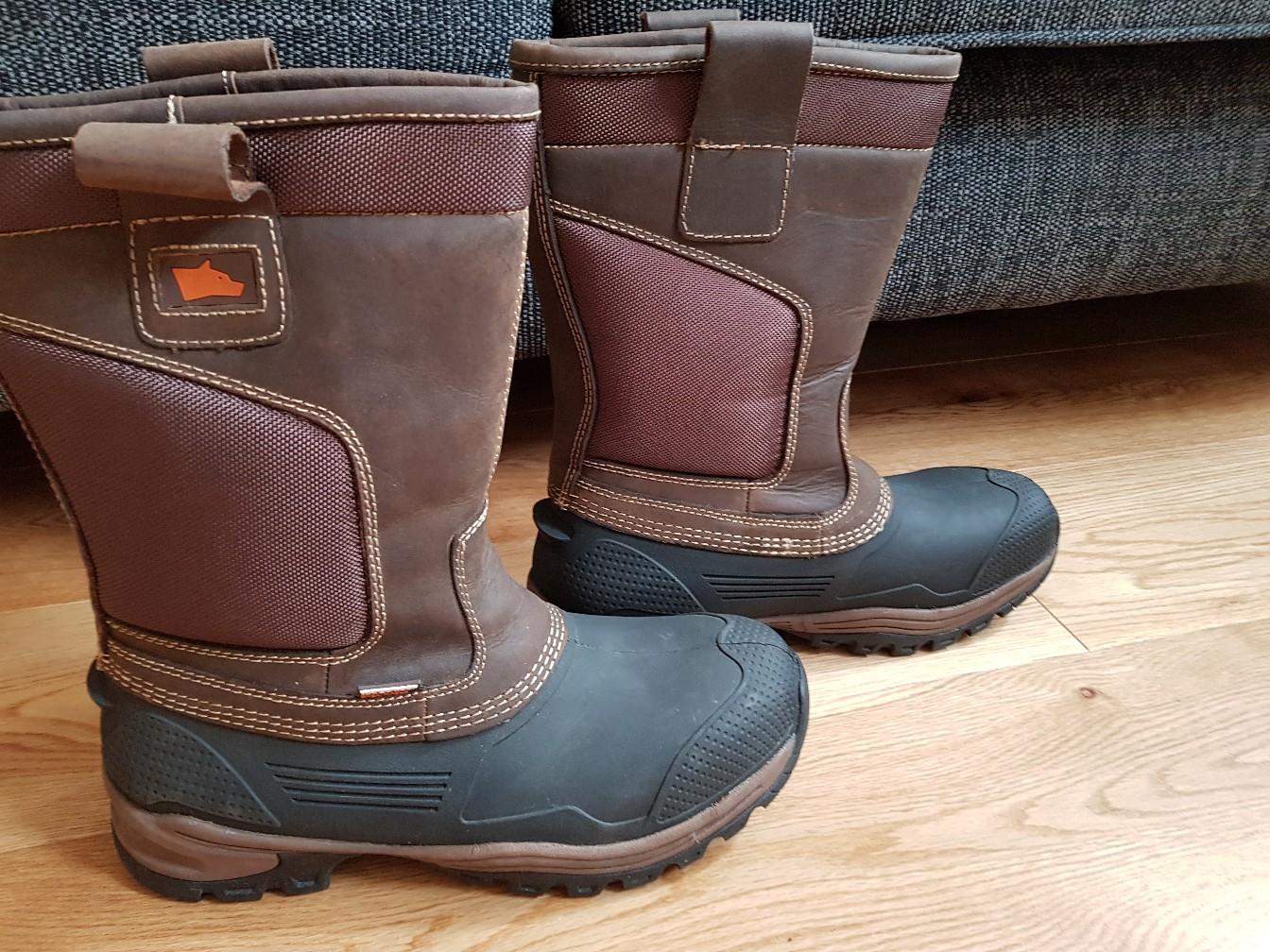 Hyena Nevis Safety Rigger Boots Brown Size 10