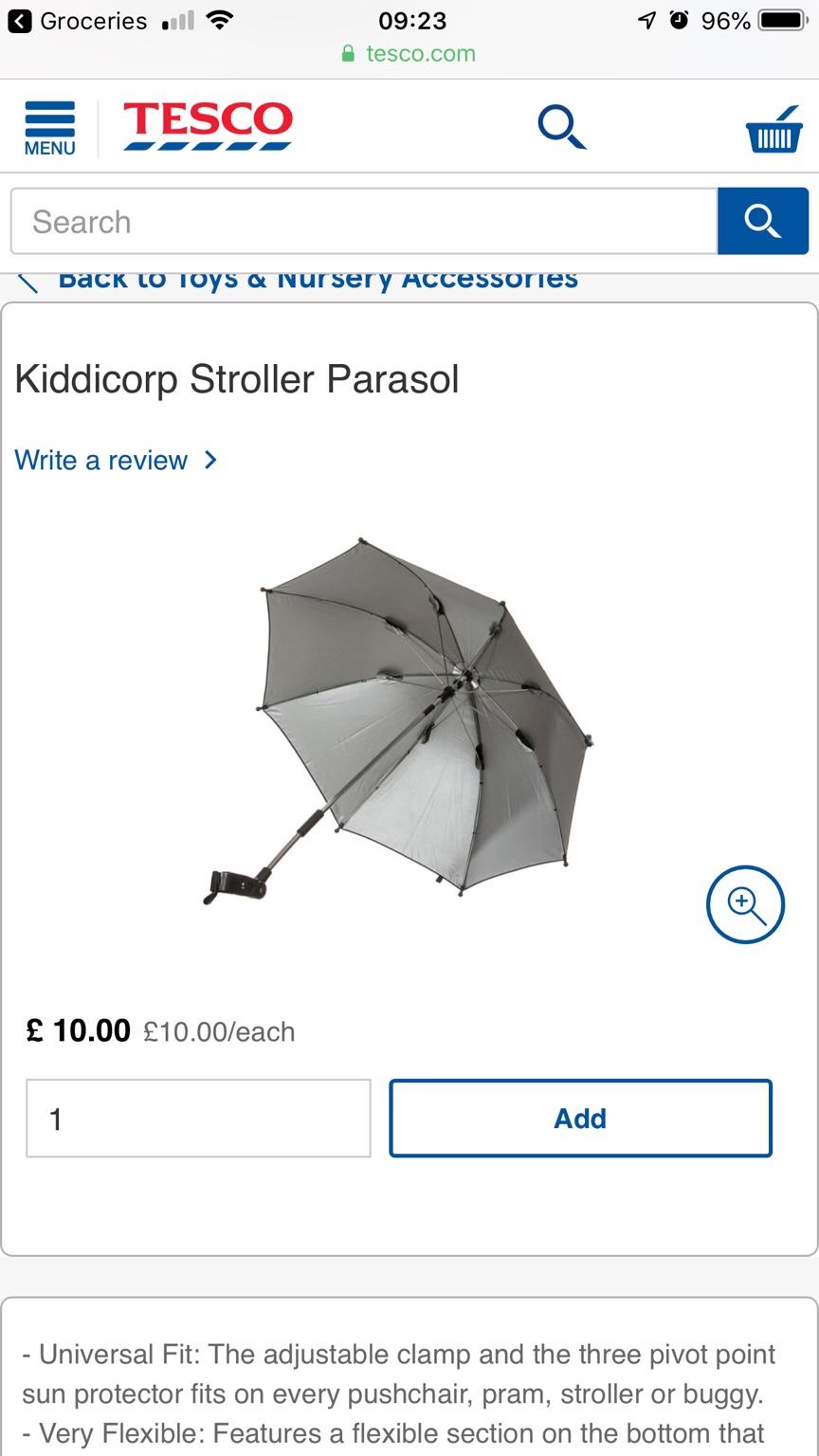 kiddicorp stroller parasol
