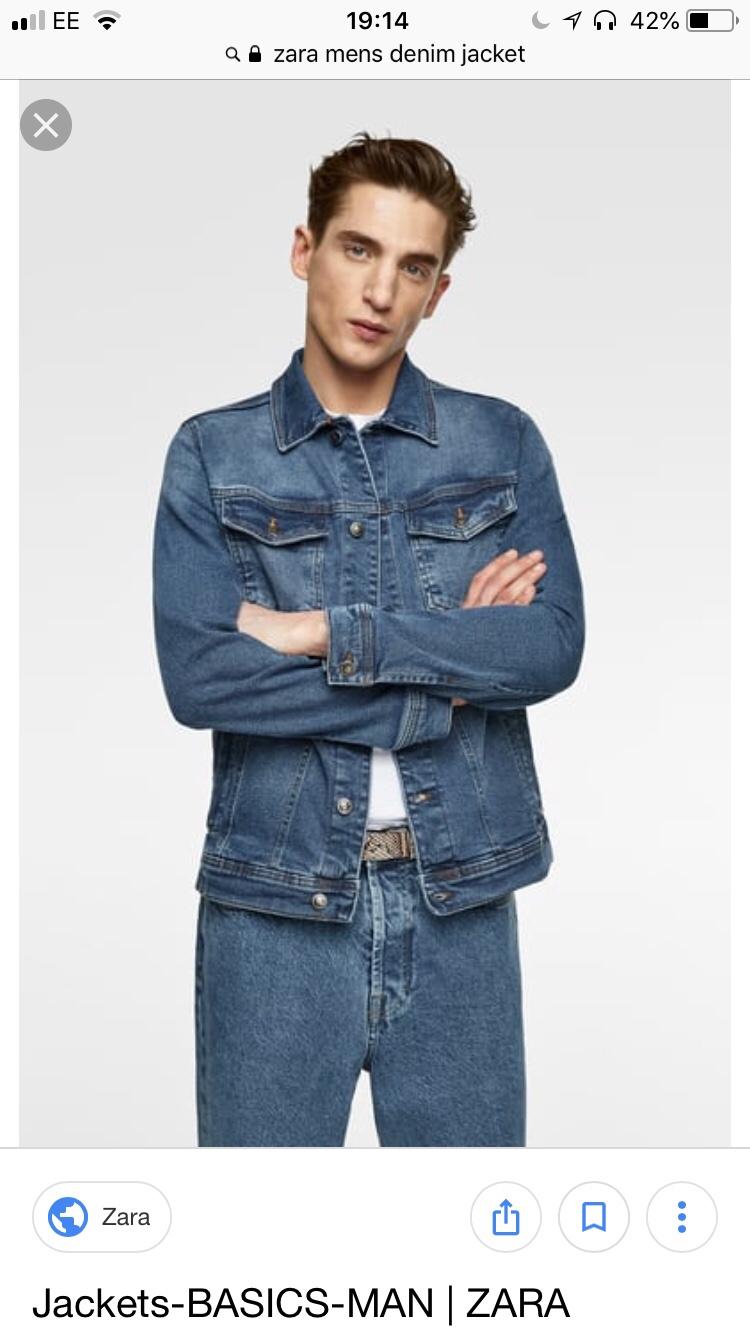 NEW* men's Zara denim jacket size M/L 