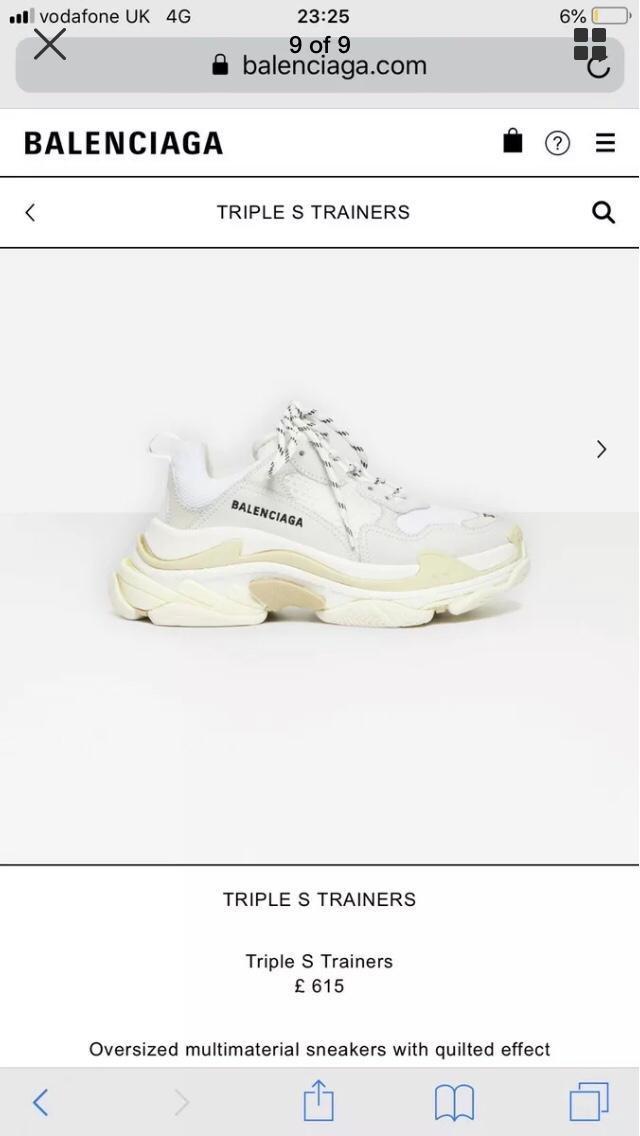 Balenciaga Leather Triple S Sneakers in White Save Lyst
