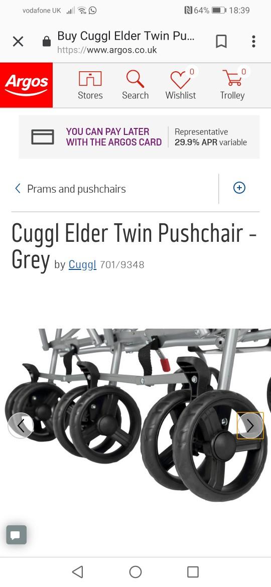 cuggl elder twin pushchair rain cover