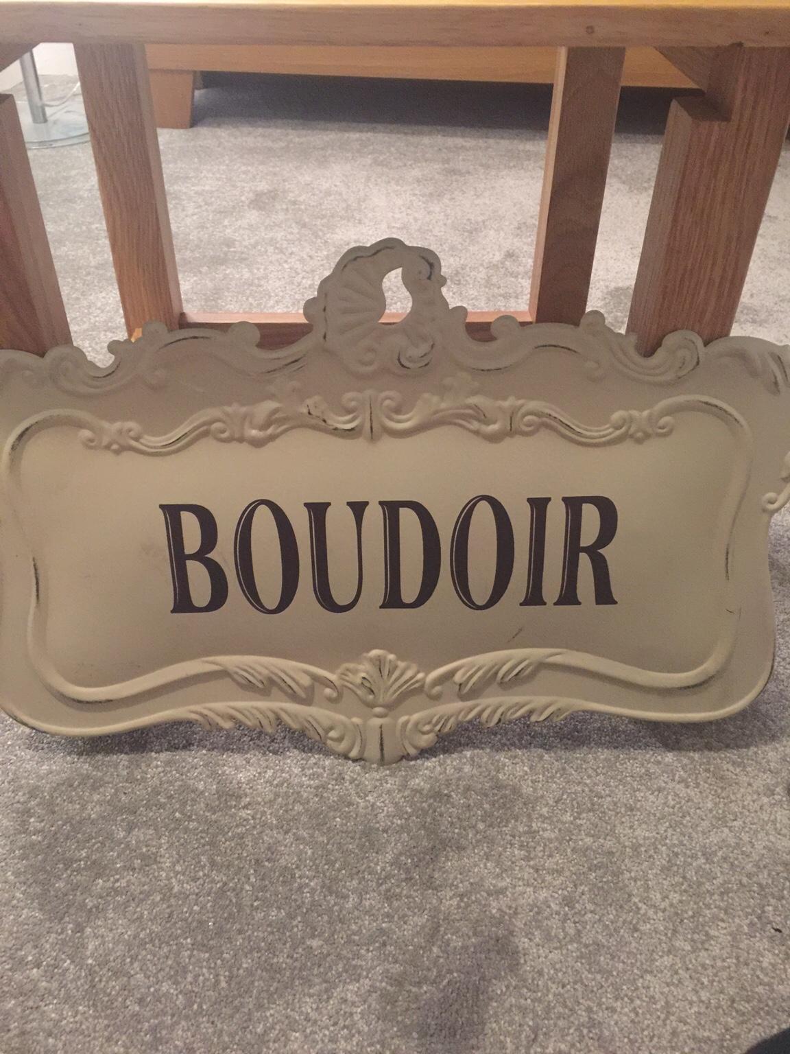 Personalised BOUDOIR Heart Sign Plaque ~ VINTAGE /& SHABBY CHIC BEDROOM