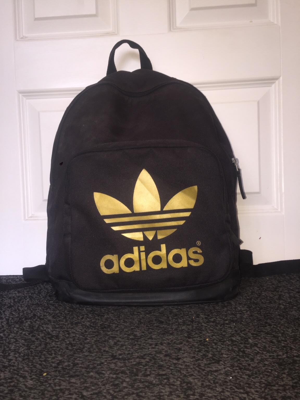 black and rose gold adidas backpack