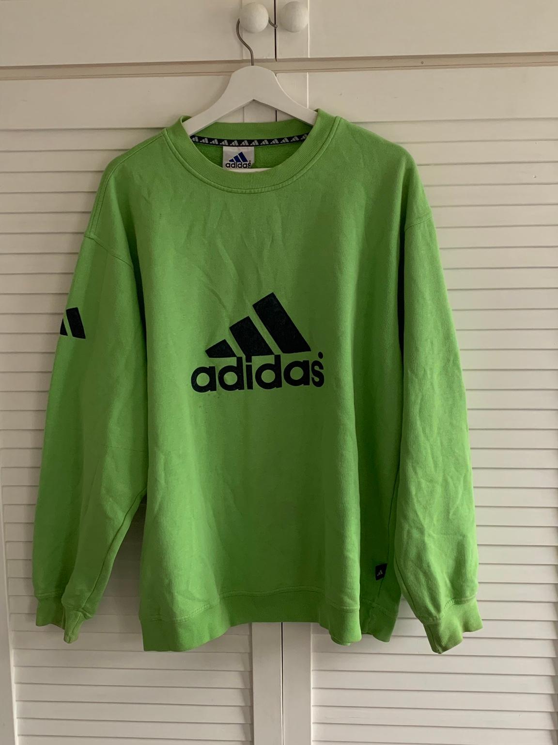 lime green adidas sweater