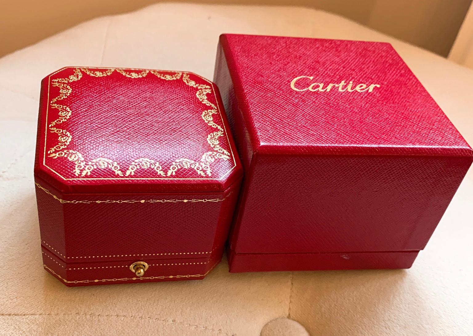 cartier ring box and bag