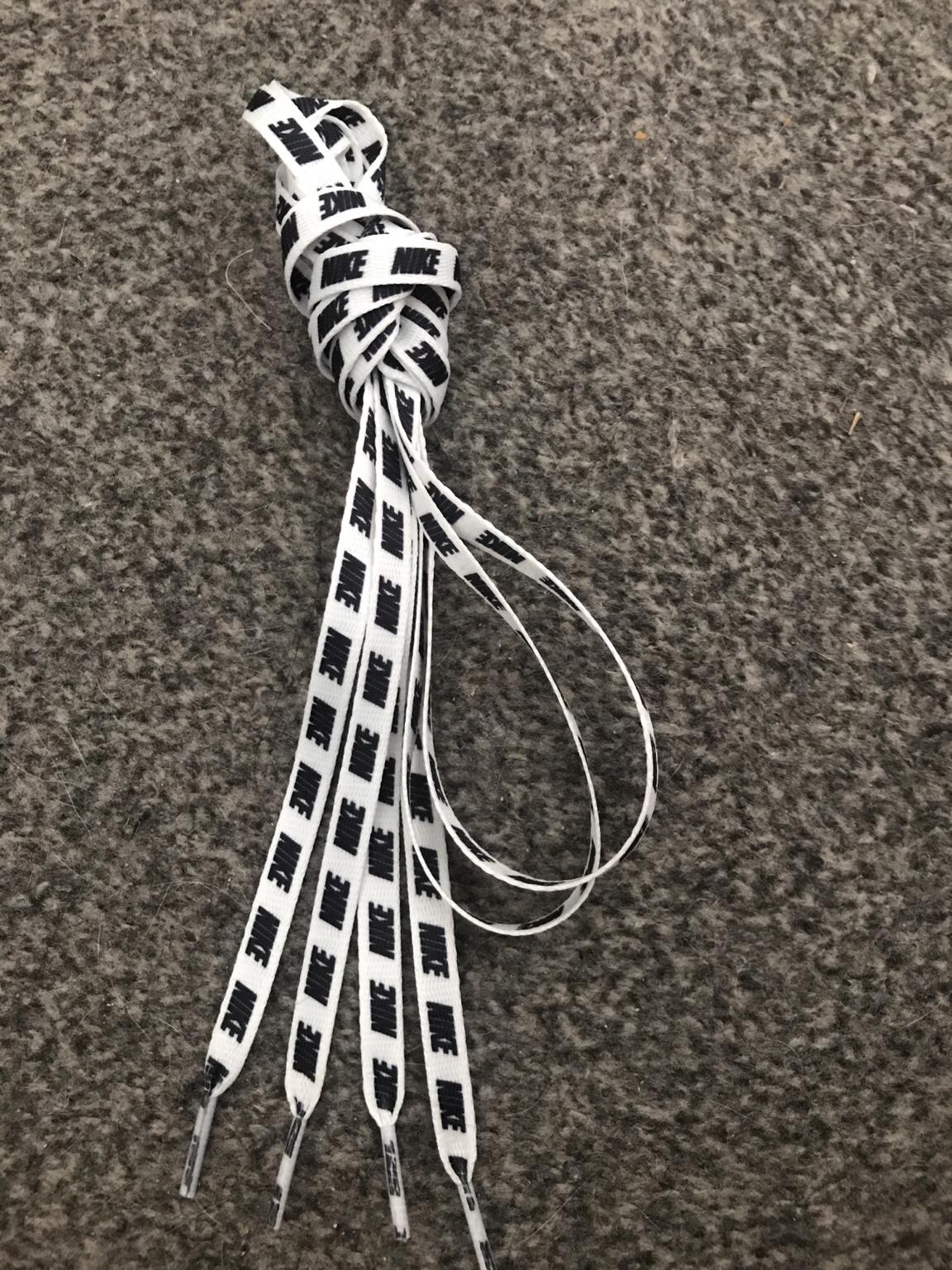 black and white nike laces