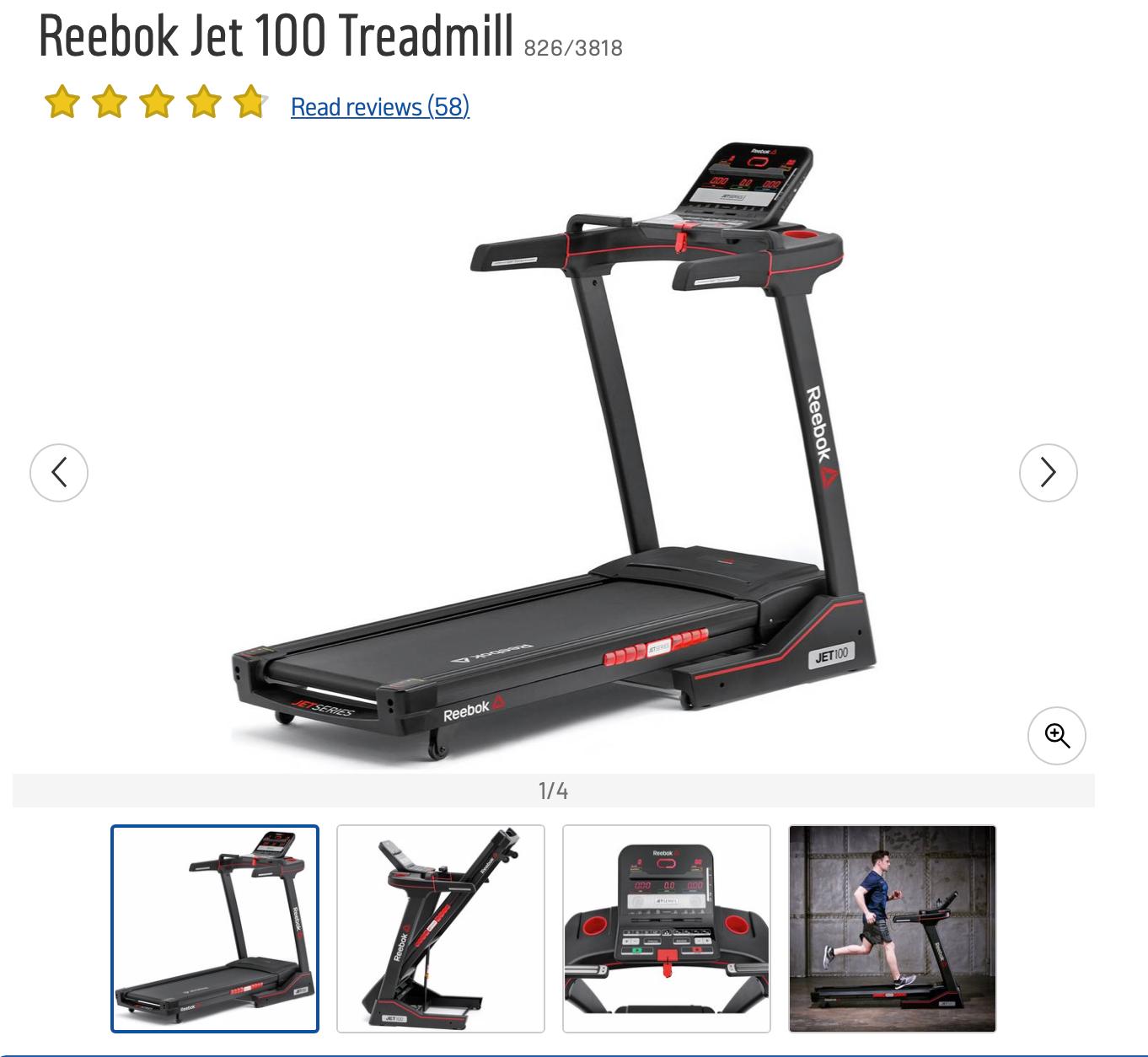 reebok jet 100 treadmill for sale