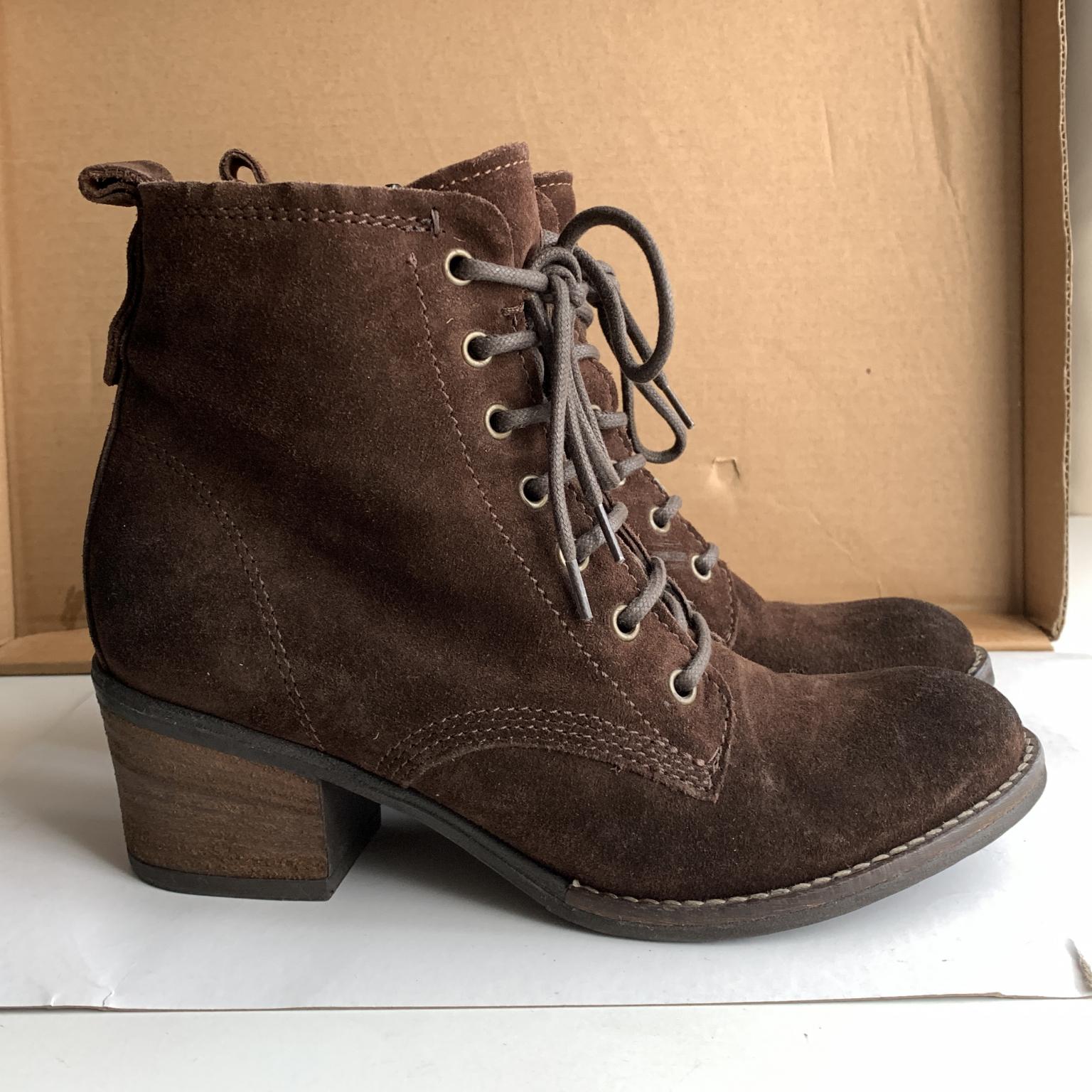 clarks brown ankle boots womens
