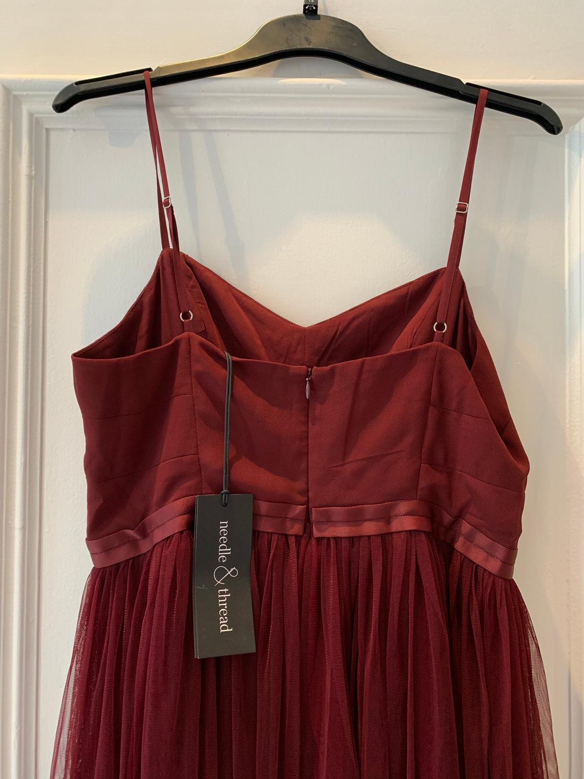 needle and thread burgundy dress